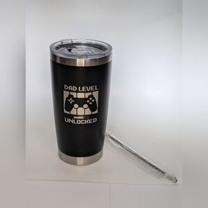 Dad level unlocked Tumbler 20oz – New Dad Gifts for First Time Daddy,